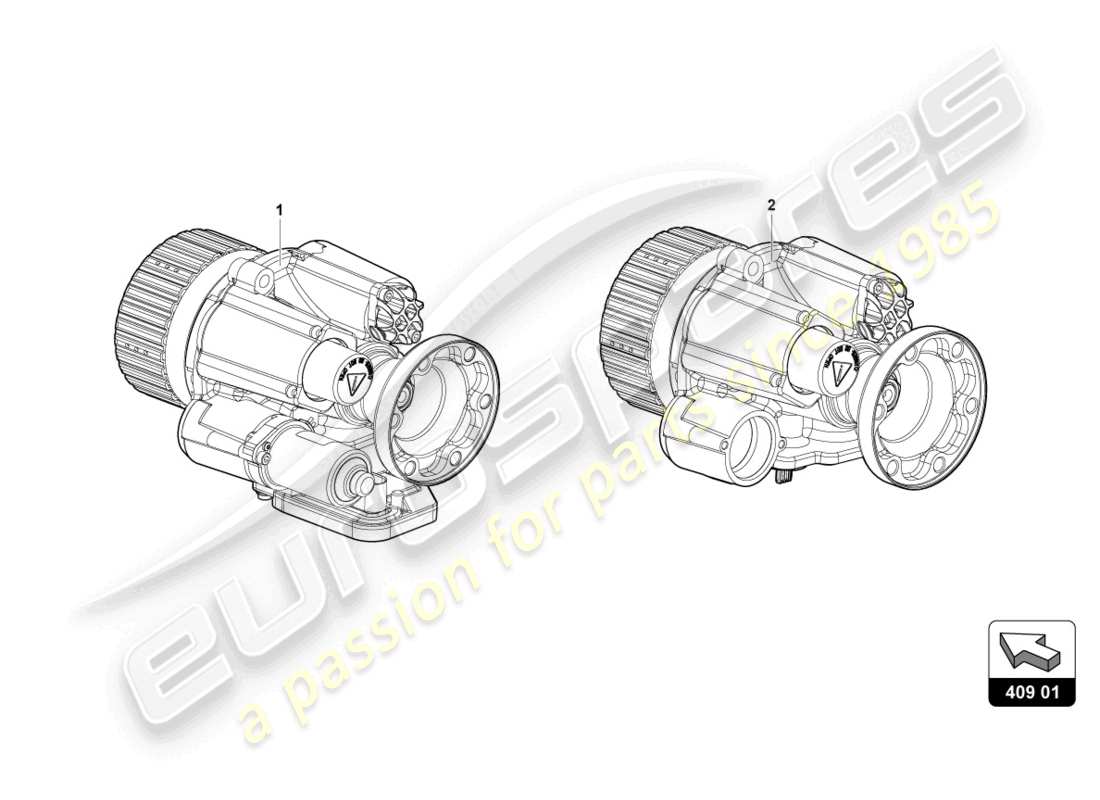 Lamborghini LP740-4 S COUPE (2018) front axle differential Parts Diagram