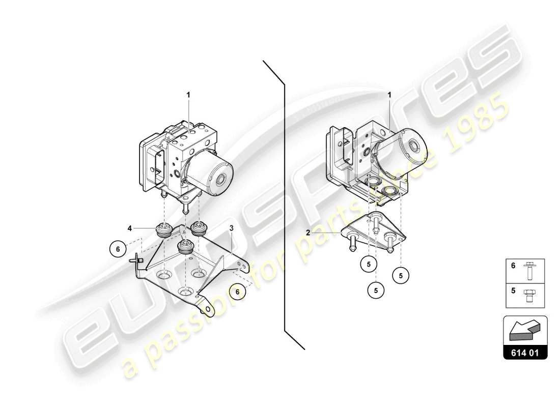 Lamborghini LP740-4 S COUPE (2018) ABS UNIT WITH CONTROL UNIT Part Diagram