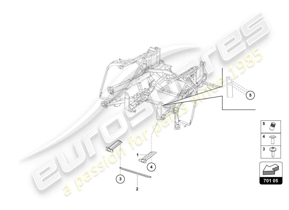 Lamborghini LP740-4 S COUPE (2018) TRIM FRAME REAR PART Parts Diagram