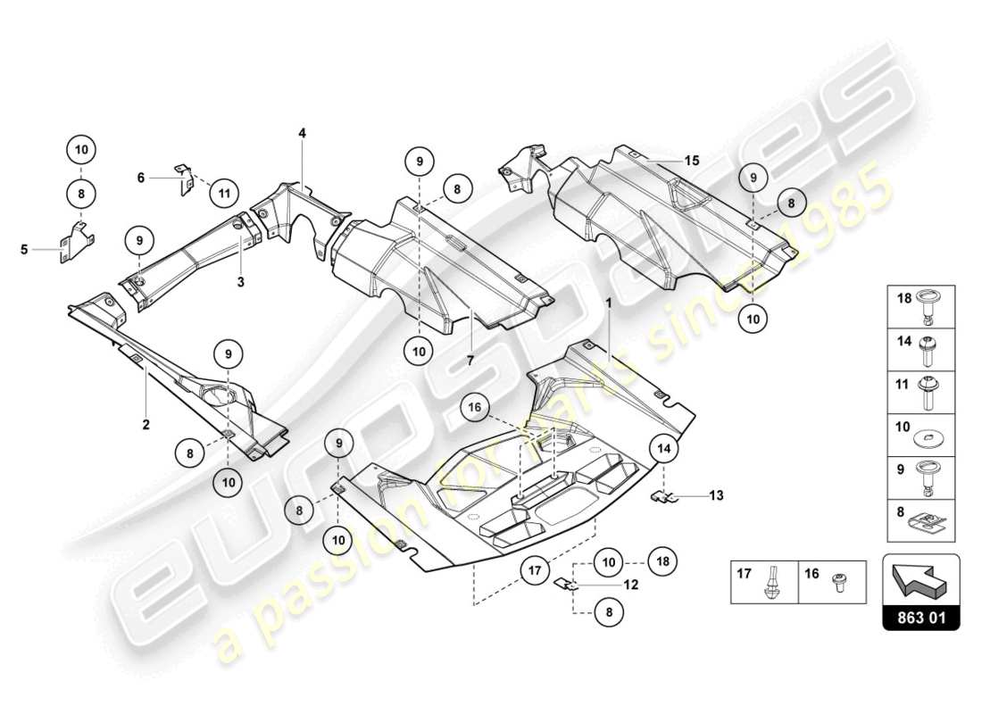 Lamborghini LP740-4 S COUPE (2018) COVERS Part Diagram