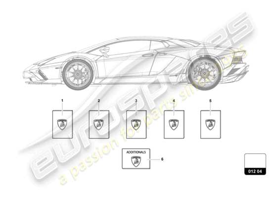 a part diagram from the Lamborghini LP740-4 S COUPE (2020) parts catalogue