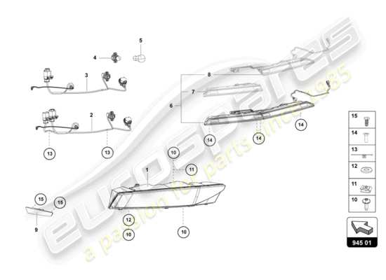 a part diagram from the Lamborghini LP740-4 S COUPE (2020) parts catalogue