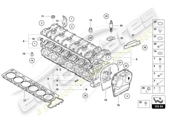 a part diagram from the Lamborghini LP740-4 S ROADSTER (2018) parts catalogue