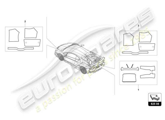 a part diagram from the Lamborghini Aventador LP740-4 S parts catalogue