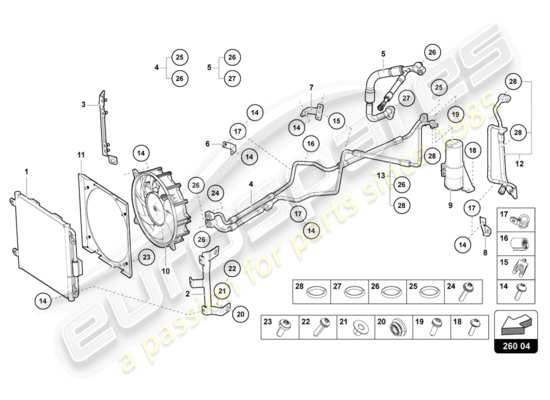 a part diagram from the Lamborghini LP740-4 S ROADSTER (2020) parts catalogue