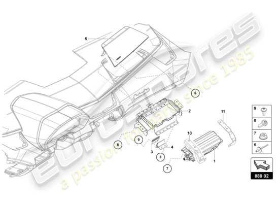 a part diagram from the Lamborghini LP740-4 S ROADSTER (2020) parts catalogue