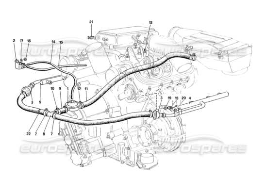 a part diagram from the Ferrari 328 parts catalogue