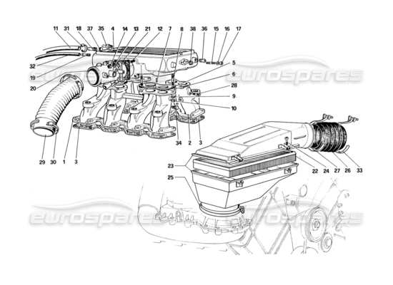 a part diagram from the Ferrari 328 parts catalogue