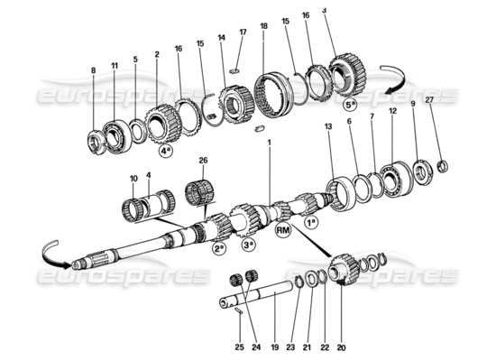 a part diagram from the Ferrari 328 (1988) parts catalogue