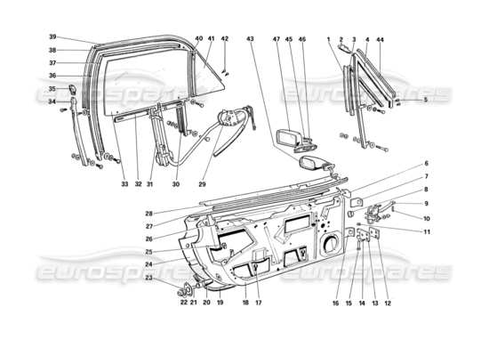 a part diagram from the Ferrari 328 parts catalogue