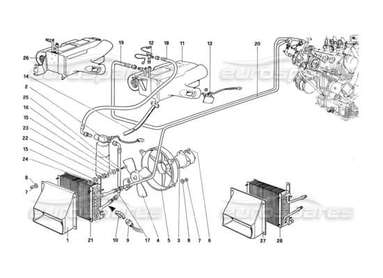 a part diagram from the Ferrari 328 parts catalogue