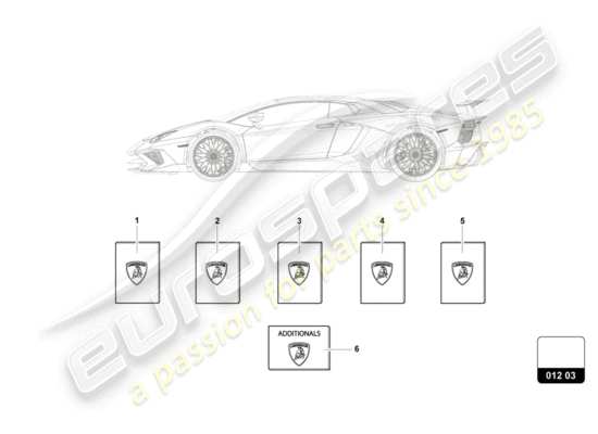 a part diagram from the Lamborghini Sian parts catalogue