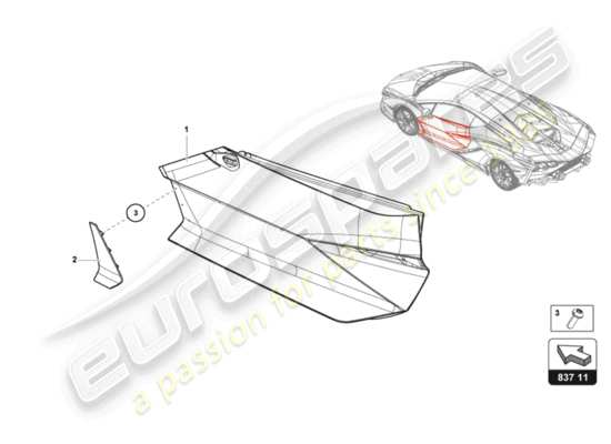 a part diagram from the Lamborghini Sian parts catalogue