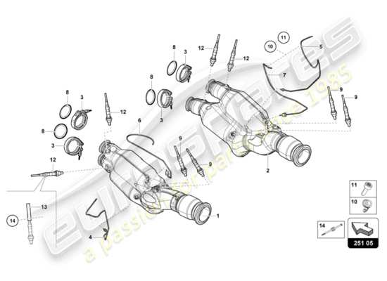 a part diagram from the Lamborghini Sian parts catalogue