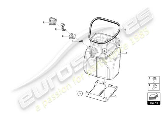 a part diagram from the Lamborghini SIAN (2021) parts catalogue