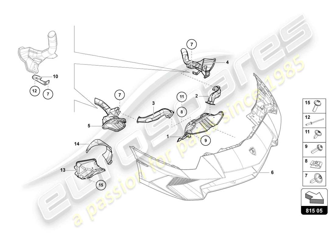 Lamborghini LP750-4 SV COUPE (2015) AIR DUCT CARDBOARD Part Diagram