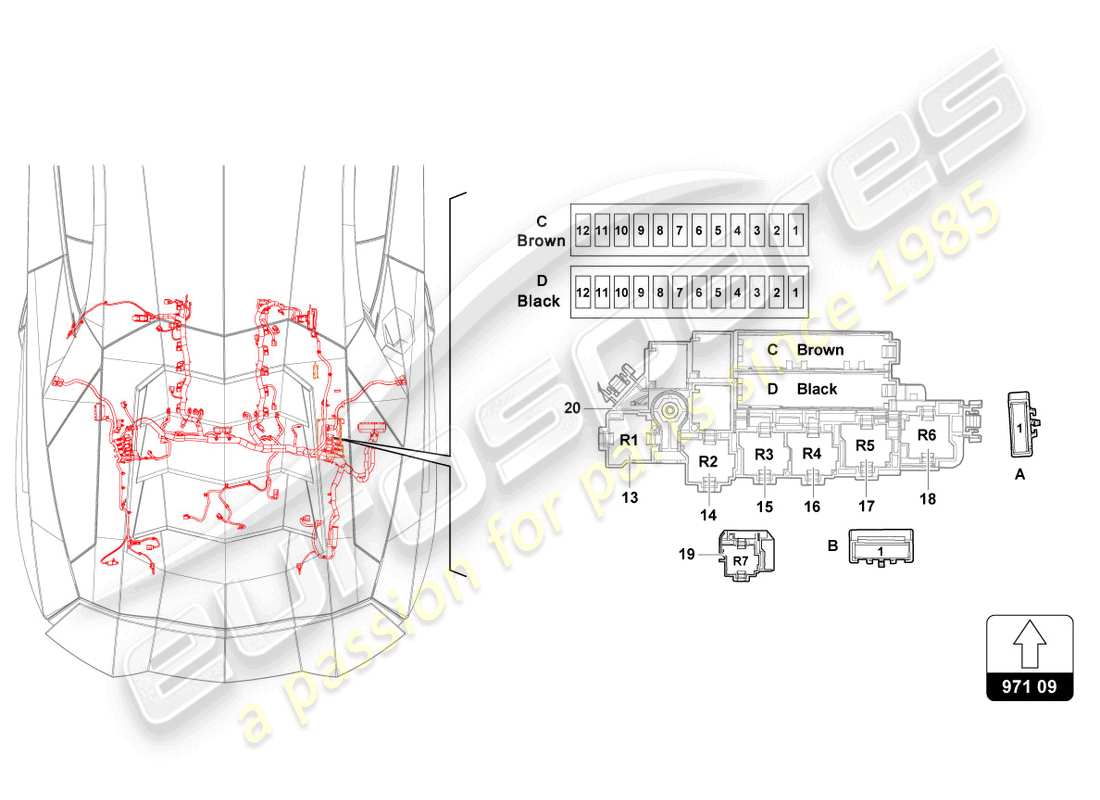 Lamborghini LP750-4 SV COUPE (2015) FUSES Part Diagram