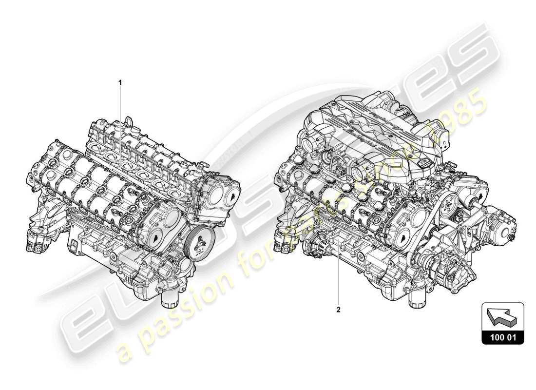 Lamborghini LP750-4 SV COUPE (2016) engine Part Diagram