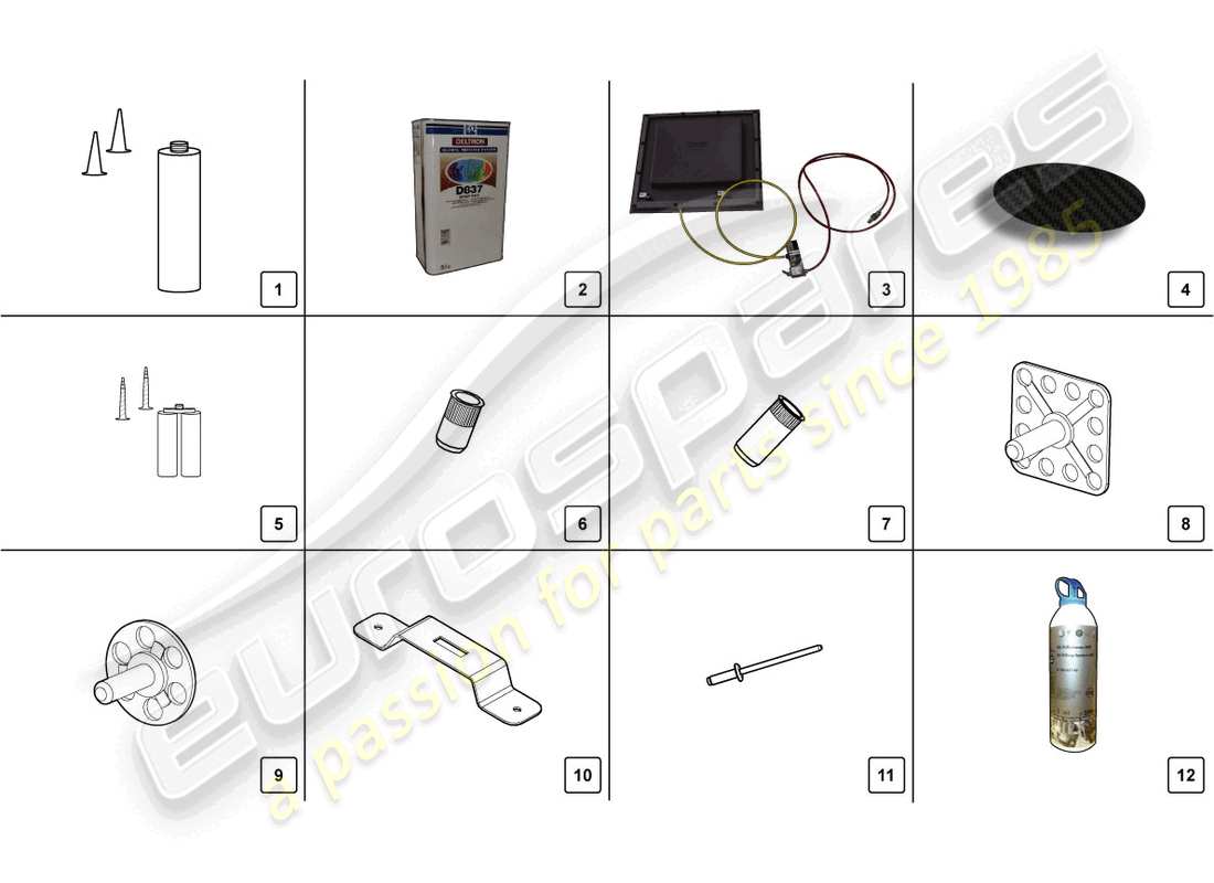 Lamborghini LP750-4 SV COUPE (2016) REPAIR SET Part Diagram