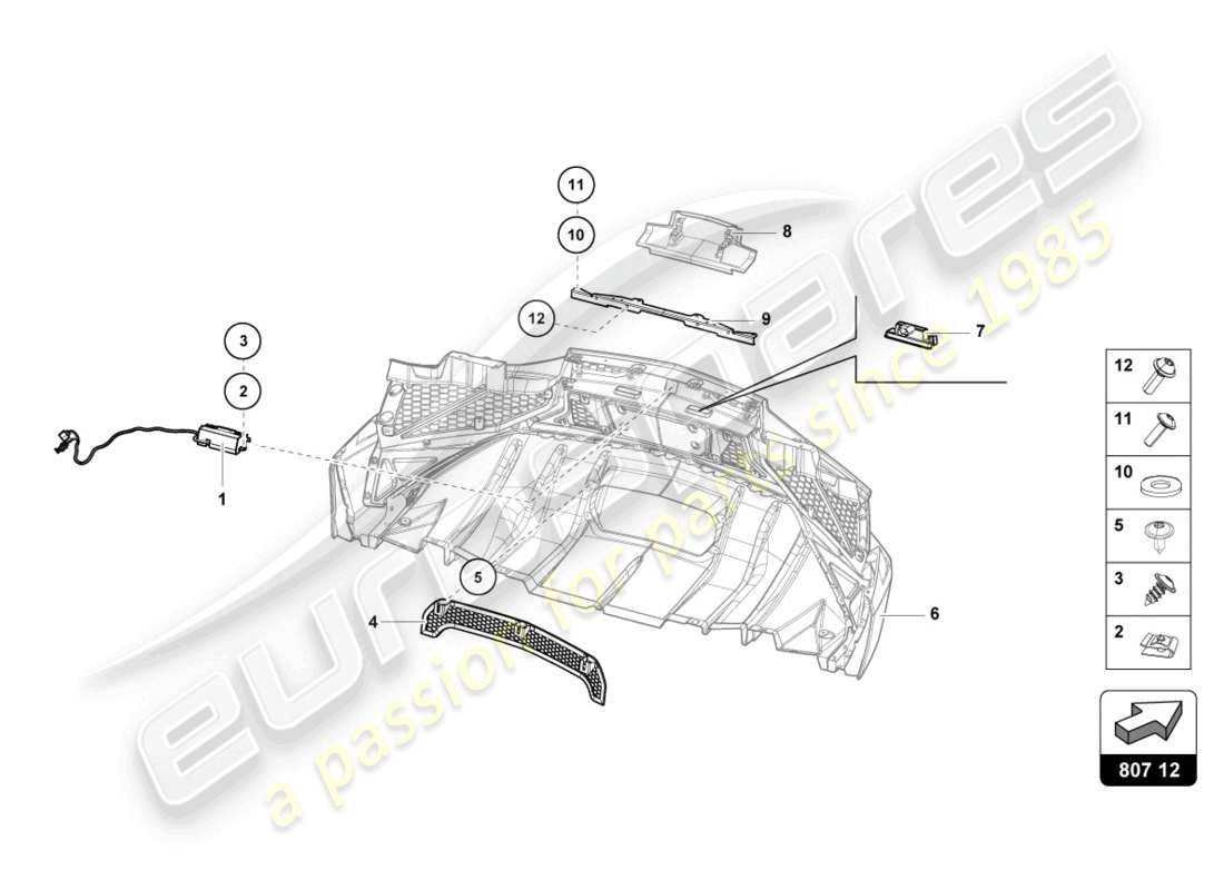 Lamborghini LP750-4 SV COUPE (2016) BUMPER, COMPLETE Part Diagram