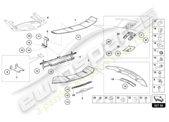 a part diagram from the Lamborghini Aventador LP750-4 SV parts catalogue