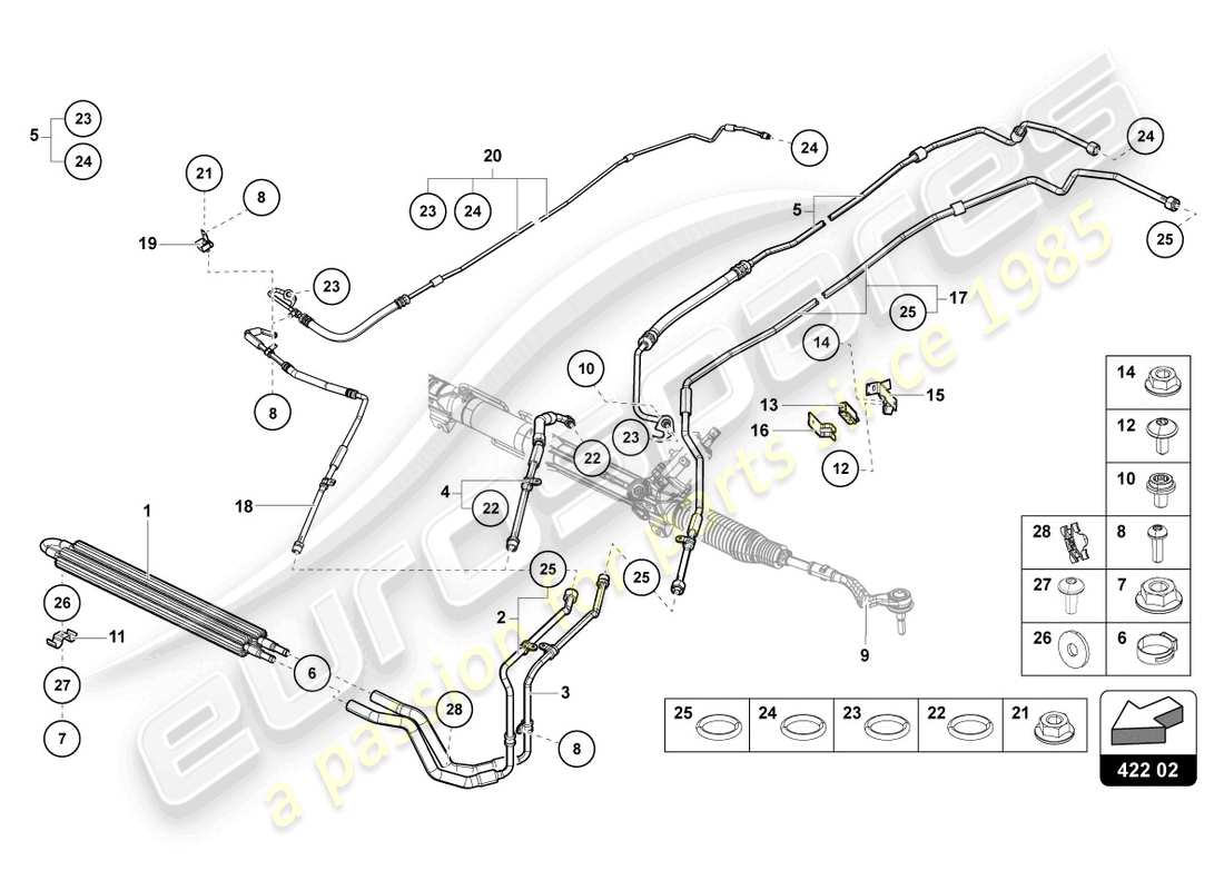 Lamborghini LP750-4 SV ROADSTER (2016) POWER STEERING Part Diagram