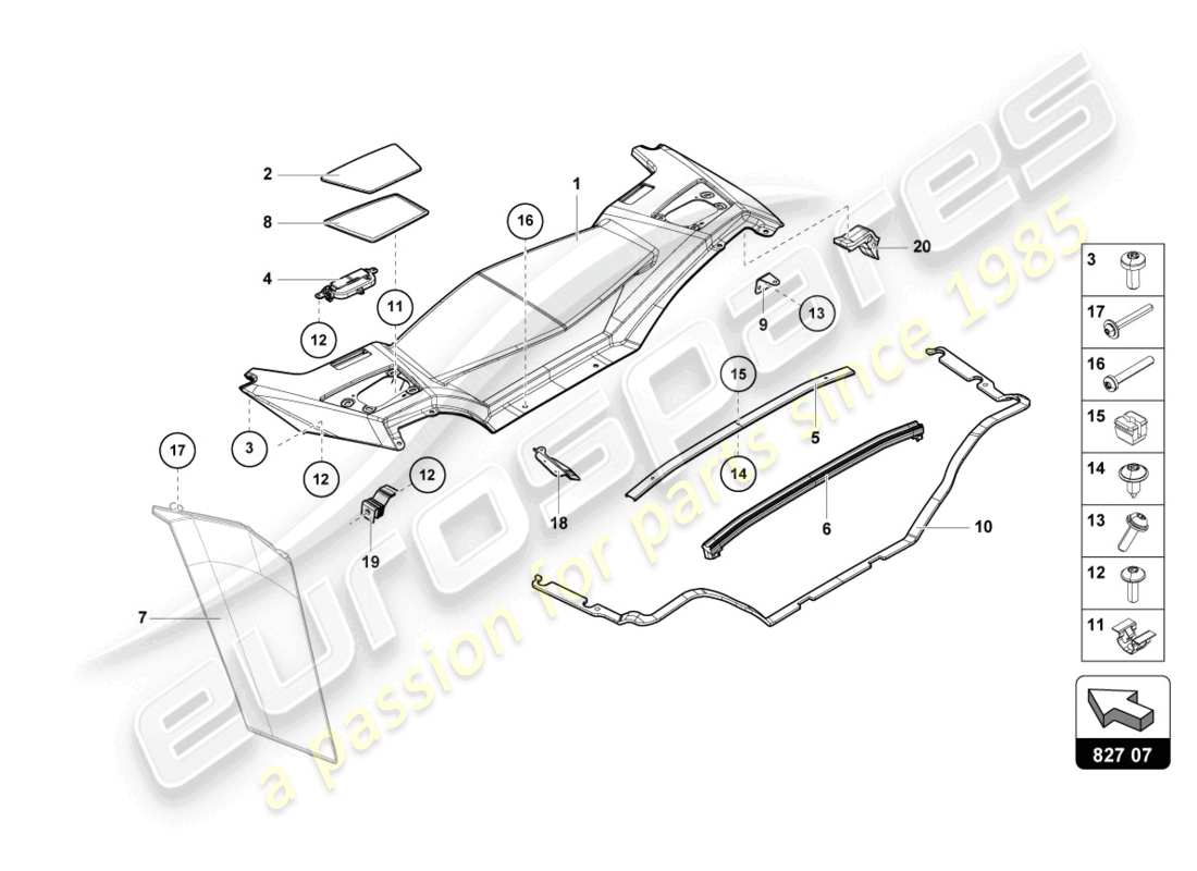 Lamborghini LP750-4 SV ROADSTER (2016) COVER Part Diagram