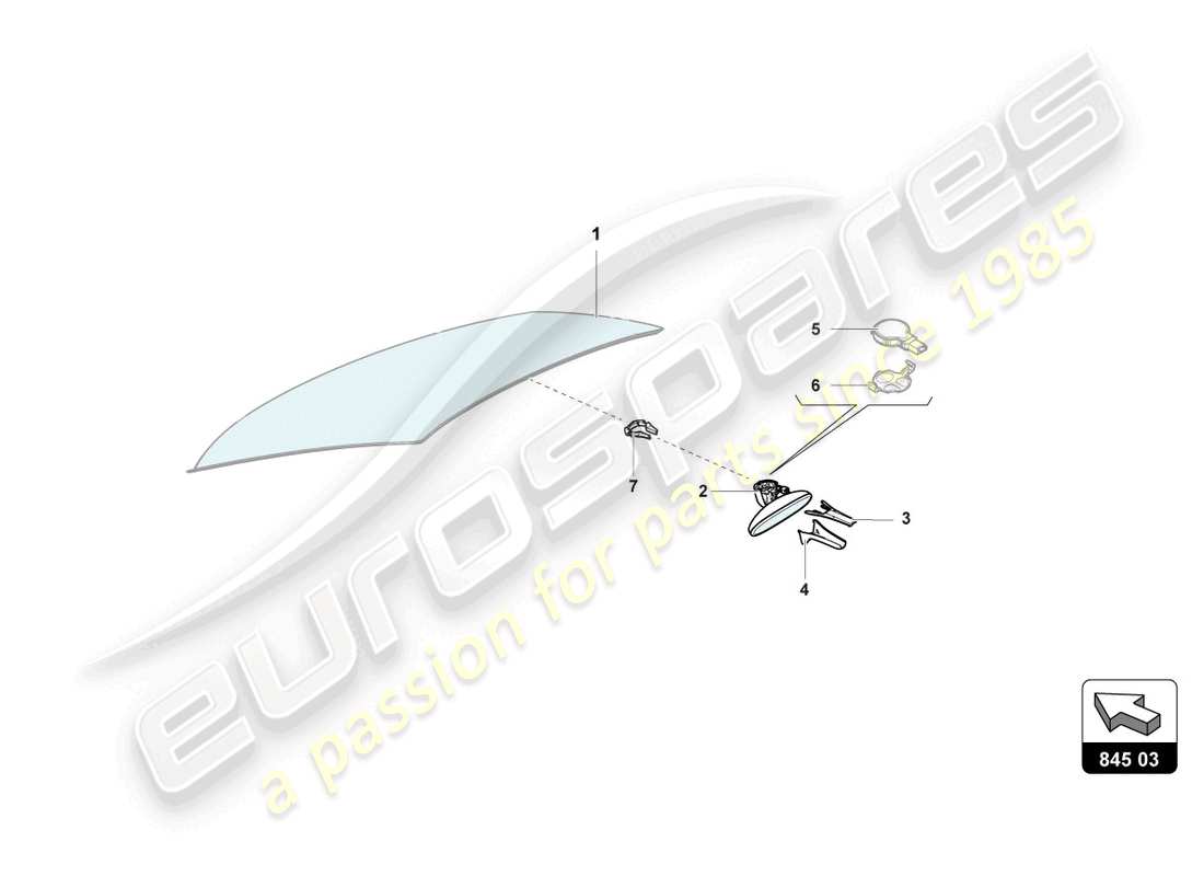 Lamborghini LP750-4 SV ROADSTER (2016) INTERIOR MIRROR Part Diagram