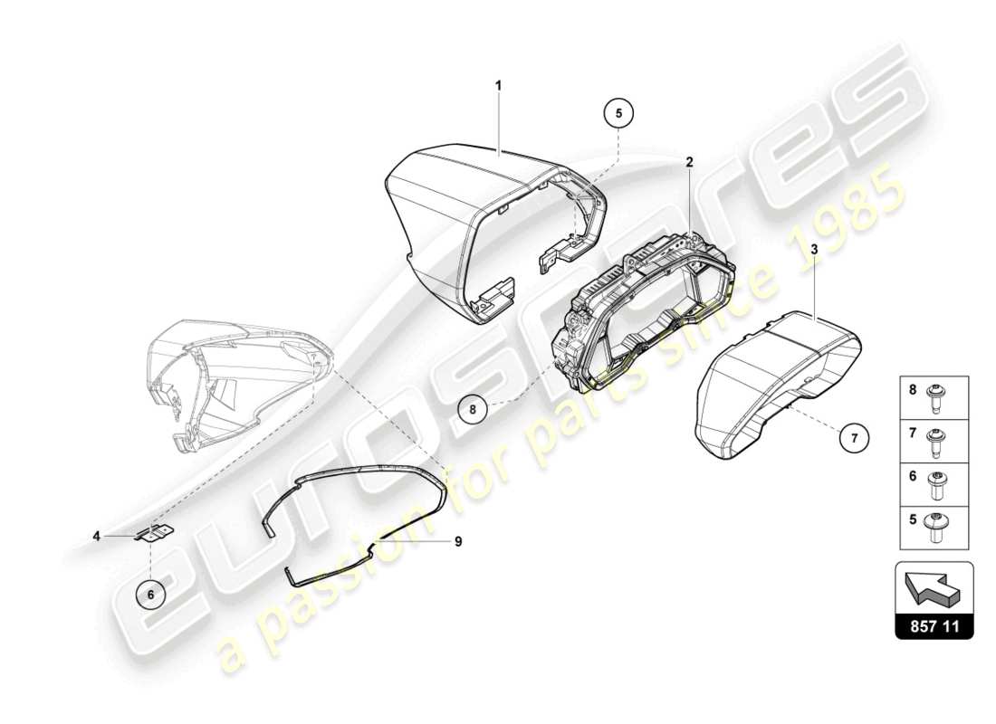 Lamborghini LP750-4 SV ROADSTER (2016) COMBI Part Diagram