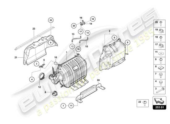 a part diagram from the Lamborghini Aventador LP750-4 SV parts catalogue