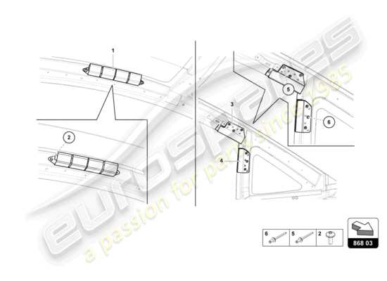 a part diagram from the Lamborghini Aventador LP750-4 SV parts catalogue