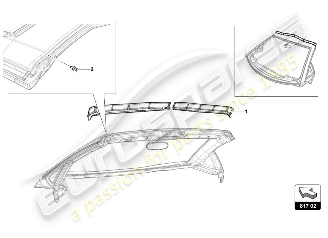 Lamborghini LP750-4 SV ROADSTER (2017) WINDBREAK Part Diagram