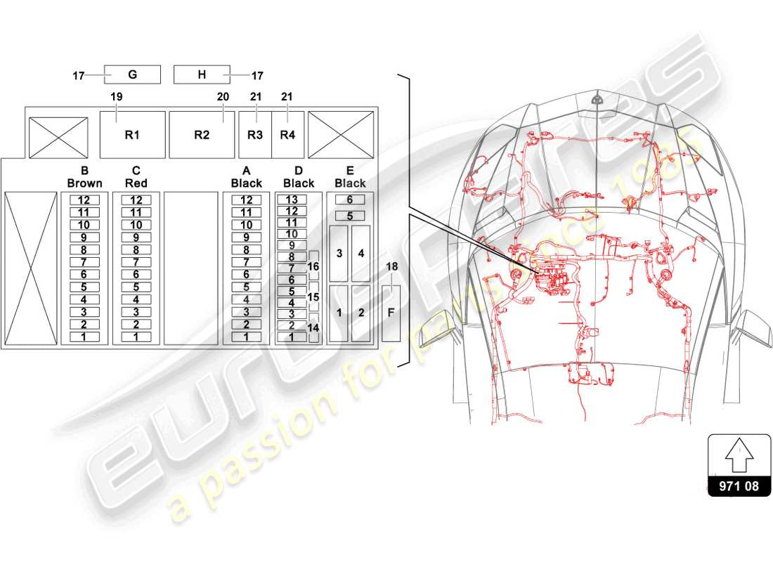 Lamborghini LP770-4 SVJ Coupe (2020) electrical system Part Diagram