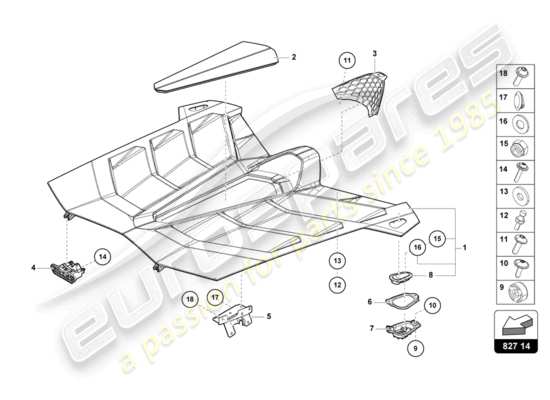 a part diagram from the Lamborghini Aventador LP770-4 SVJ parts catalogue