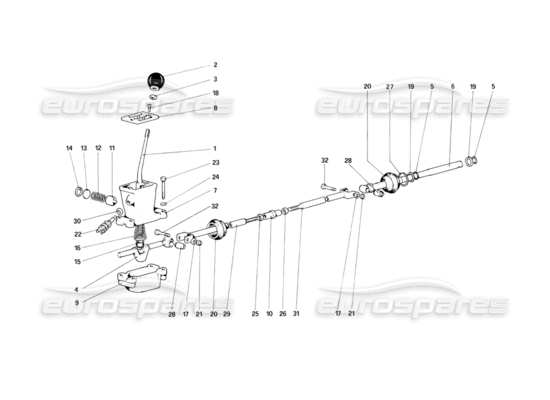 a part diagram from the Ferrari Mondial 3.0 QV (1984) parts catalogue