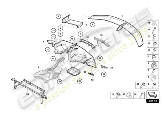 a part diagram from the Lamborghini Aventador LP770-4 SVJ parts catalogue