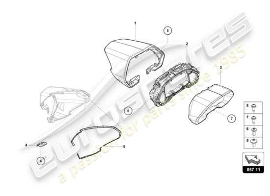 a part diagram from the Lamborghini Aventador LP770-4 SVJ parts catalogue