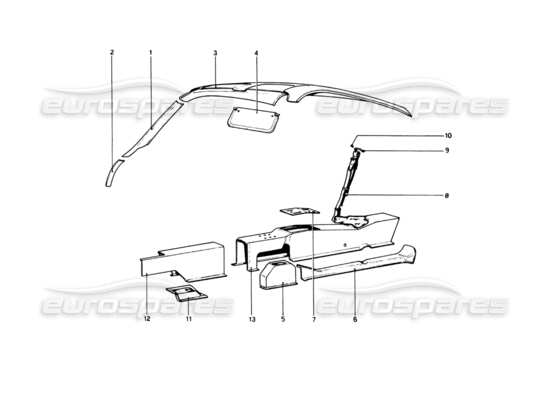 a part diagram from the Ferrari 512 parts catalogue