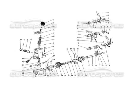 a part diagram from the Ferrari 365 GT4 Berlinetta Boxer parts catalogue