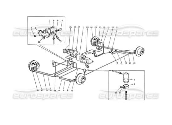 a part diagram from the Ferrari 330 and 365 parts catalogue