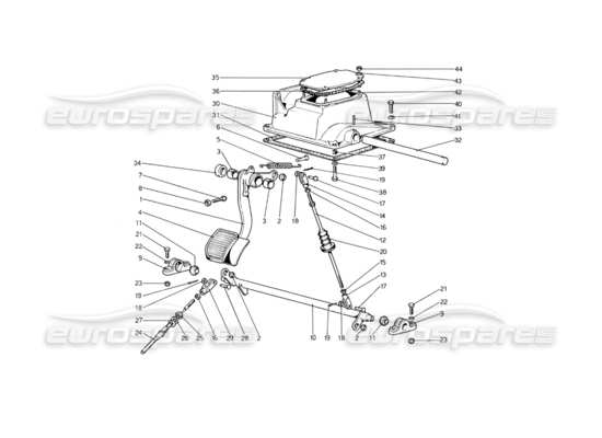 a part diagram from the Ferrari 365 GT4 Berlinetta Boxer parts catalogue