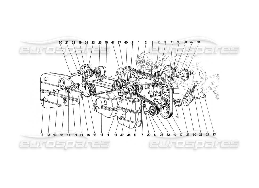 Ferrari 512 BBi timing system - controls Parts Diagram