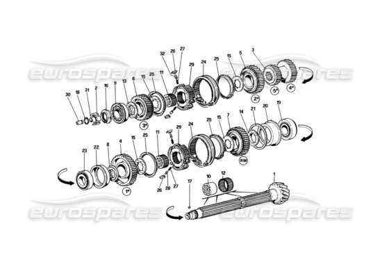 a part diagram from the Ferrari 512 parts catalogue