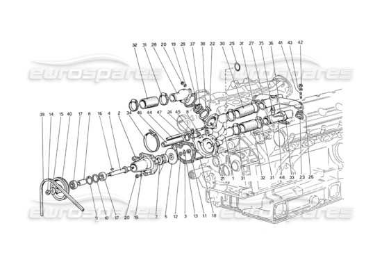 a part diagram from the Ferrari 208 GT4 Dino (1975) parts catalogue