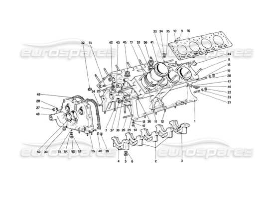 a part diagram from the Ferrari 208 parts catalogue