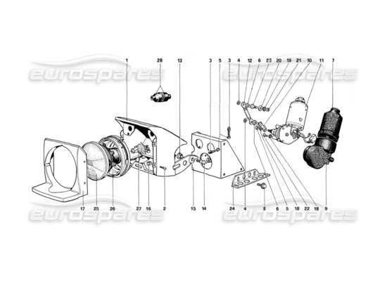 a part diagram from the Ferrari 208 parts catalogue