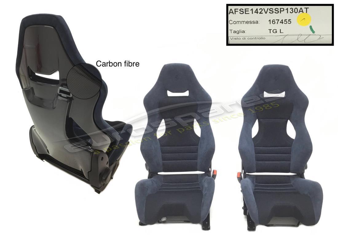 NEW Ferrari PAIR CARBON RACING Seats COMPLETE. PART NUMBER 868504000 (1)