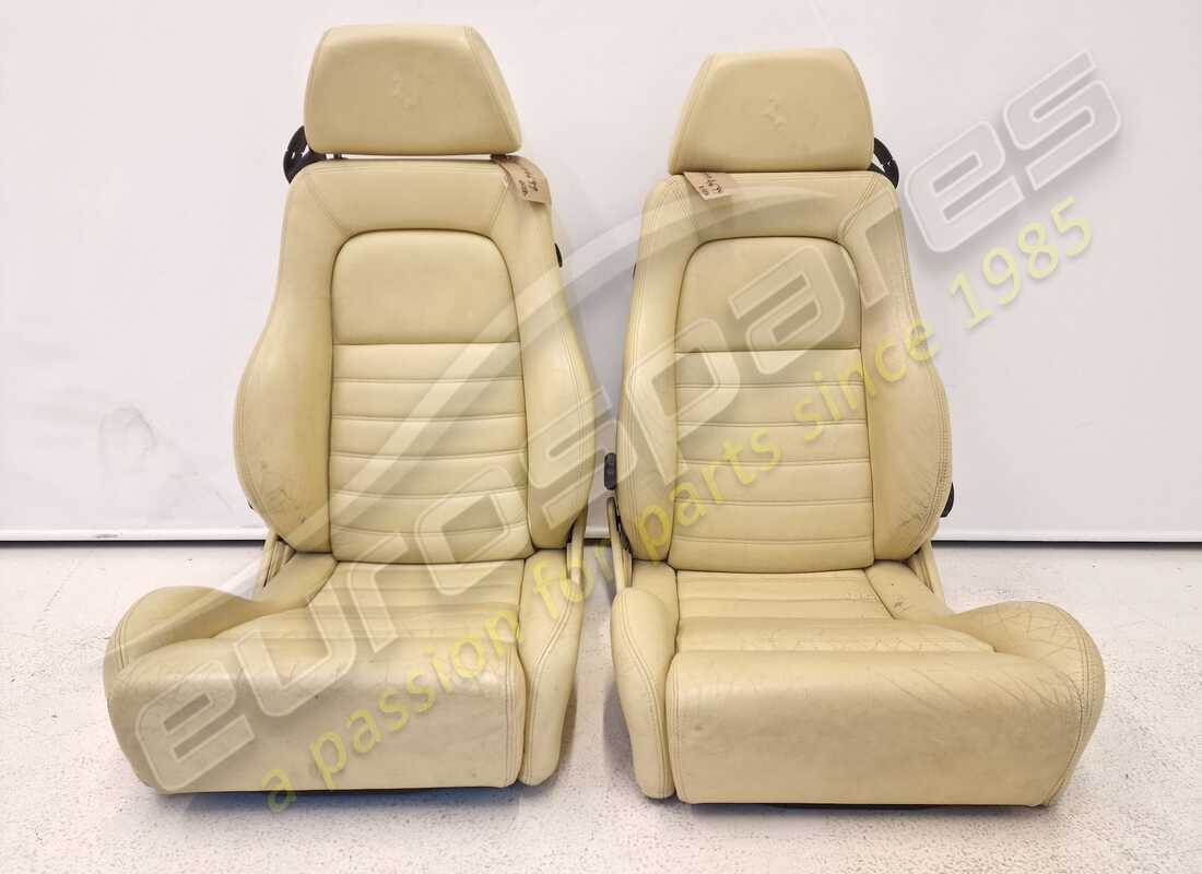 USED Ferrari PAIR OF CREAM SEATS . PART NUMBER 900114699 (1)