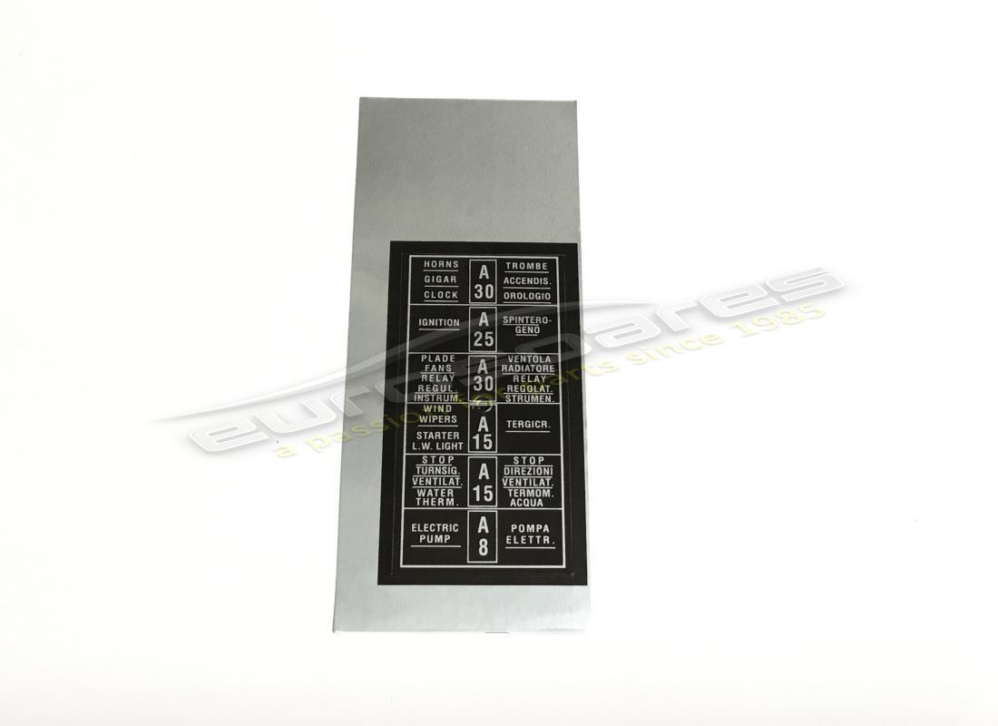 NEW Ferrari FUSE BOX STICKER. PART NUMBER FST007 (1)