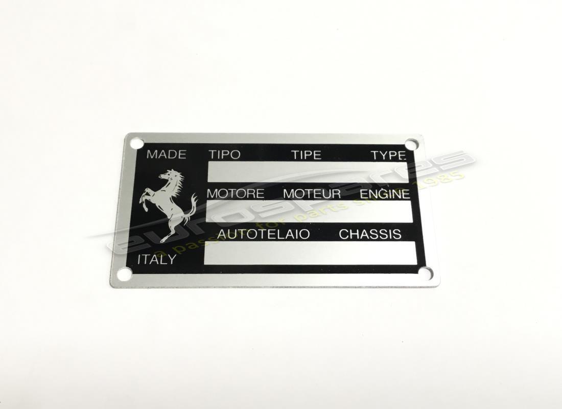 NEW Ferrari CHASSIS PLATE. PART NUMBER FPL001 (1)